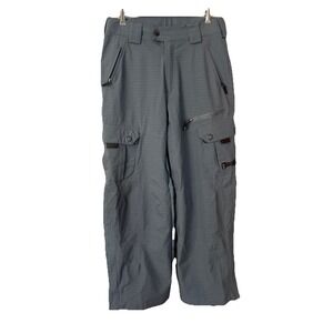 SIMS Mens Ski Snow Pants Insulated Gray Size Small Snowboard Vented